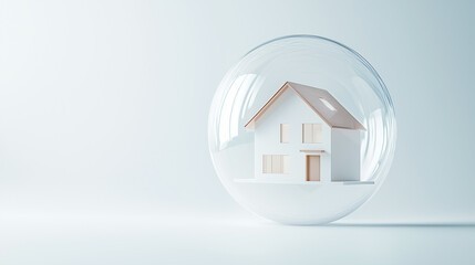 House in glass bubble